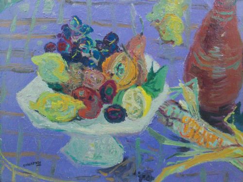 fig 2. Antique French Modernist Still Life with Fruit, 1948, superb provenance