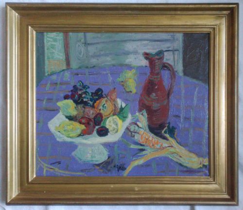 fig 3. Antique French Modernist Still Life with Fruit, 1948, superb provenance
