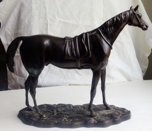 fig 2. Antique equestrian bronze sculpture after John Willis-Good, thoroughbred horse, circa 1900