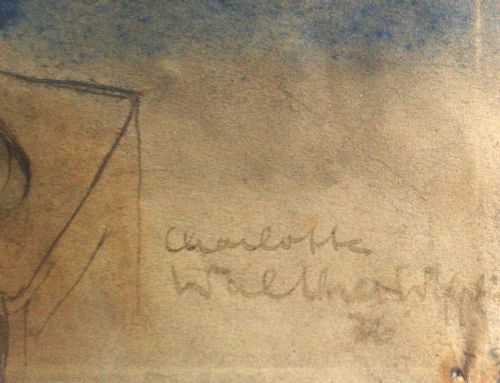 fig 3. Little girl dangling her legs, Paris 1936 antique pastel by Austrian woman artist Charlotte Walther Wipplinger