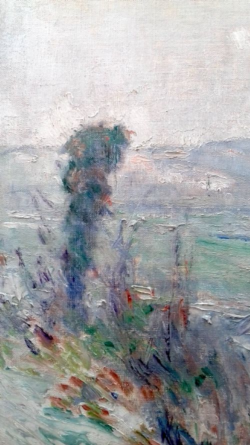 fig 2. Giverny, the Seine in Winter, 1924 by Henri Pacquet, friend of Monet. Large French Impressionist oil on canvas
