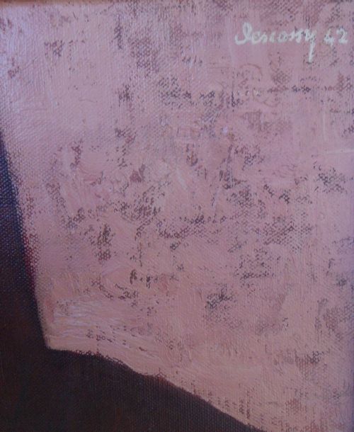 fig 2. The most unusual Christmas painting! Provence the South of France, Still Life with Santon figures, 1942 oil on canvas