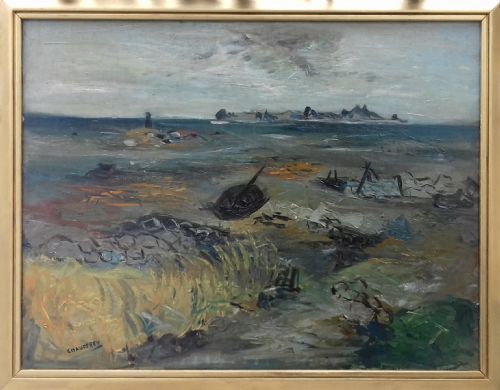 fig 1. Low tide: expressionist modernist seascape ca 1948, Brittany