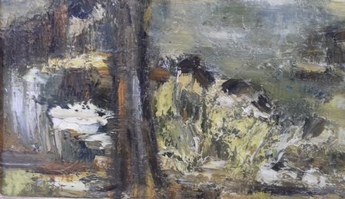 RUGGED LANDSCAPE HARSH CLIMATE NATURE AND ECOLOGY FRENCH 1959 MODERNIST OIL ON CANVAS EXQUISITE PROVENANCE - ADDITIONAL PHOTO 2