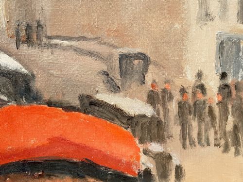 fig 5. Market Day, Camden town group futurist modernist composition, French antique oil on canvas