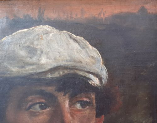 fig 2. A haunting portrait of an artist, poignant realist modernity circa 1900 Austrian oil on board