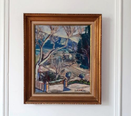 fig 1. Winter in Provence: elegant cubist abstracted landscape, circa 1930 the South of France