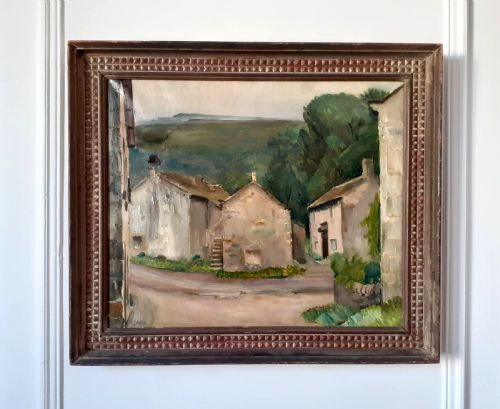fig 1. Masterpiece: Yorkshire Dales, Starbotton by Henry Moore's friend Coxon prestigious provenance circa 1940 oil on canvas