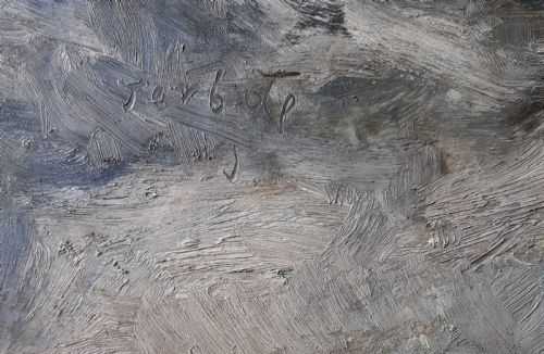 fig 2. Riding out the Storm: the Quixotic rider, expressive French modernist oil on board