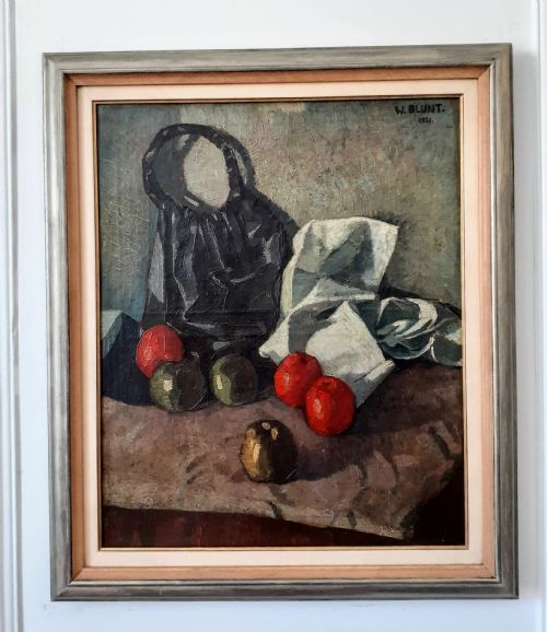 fig 2. Cubist still life with apples, 1921, by Anthony Blunt's brother Wilfrid Blunt antique oil on canvas