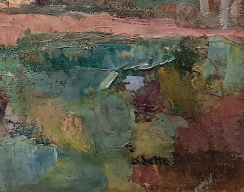fig 3. Woman artist 1927: Colourist landscape near Rome French Villa Medici laureate art deco period oil on board