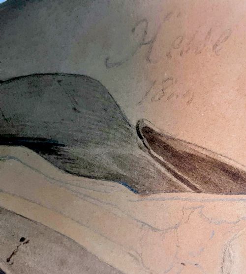 BOURBON RESTORATION PERIOD 1820 FRENCH PORTRAIT OF A GENTLEMAN BY HISTORICALLY IMPORTANT HENRI JOSEPHE HESSE INK AND GRAPHITE DRAWING - ADDITIONAL PHOTO 2