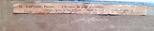 fig 5. Homework: the little schoolboy writing, ca 1910: French modern master Pierre Laprade (1875) wonderful provenance graphite and watercolour on paper