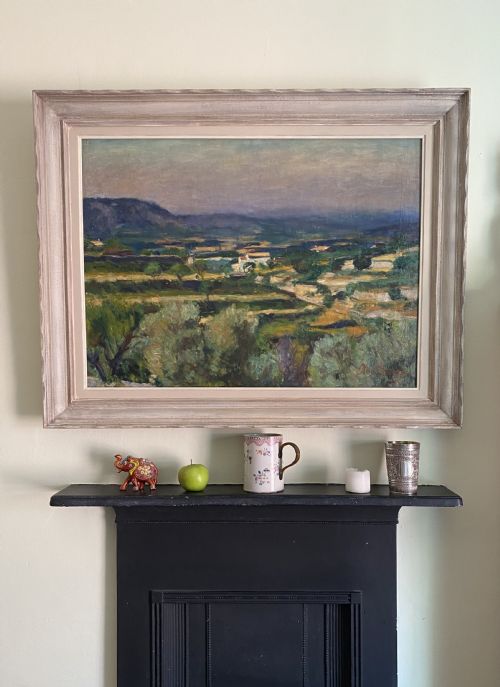 fig 1. Olive trees in Provence, 1926 the South of France mediterranean landscape large oil on canvas