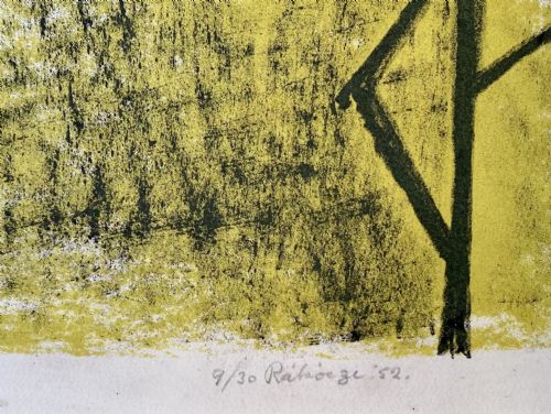 fig 4. Irish Modernist, 1952 Basil Ivan Rákóczi White Stag group Figure and animal, rare 30 edition size lithograph on paper