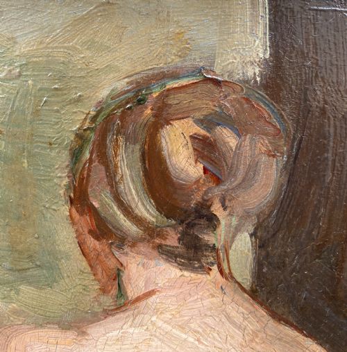 fig 2. Masterpiece: the couple, 1907 avant garde Bloomsbury group artist cubist Jean Hippolyte Marchand oil on board