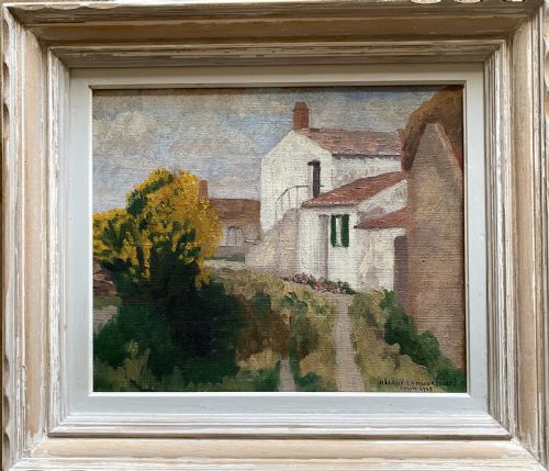 fig 2. Cubist summer landscape, July 1949, French woman artist oil on canvas