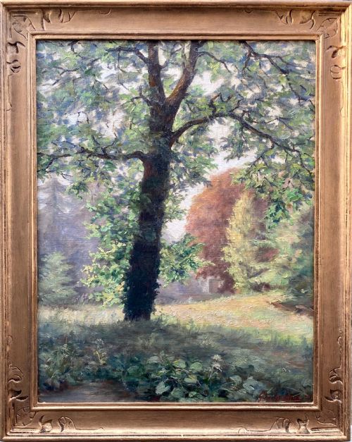 LUMINOUS SUMMER LANDSCAPE 1926 IMPRESSIONIST FRENCH OIL ON CANVAS - ADDITIONAL PHOTO 1