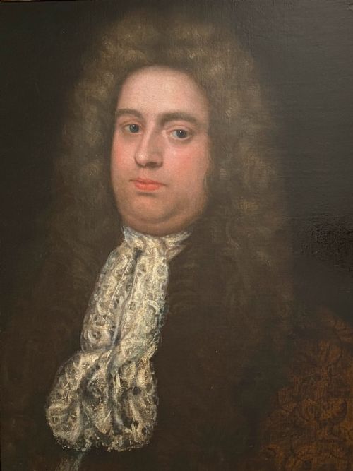 17th Century English Portrait: Admiral Nelson's Great Grandfather Oil on Canvas
