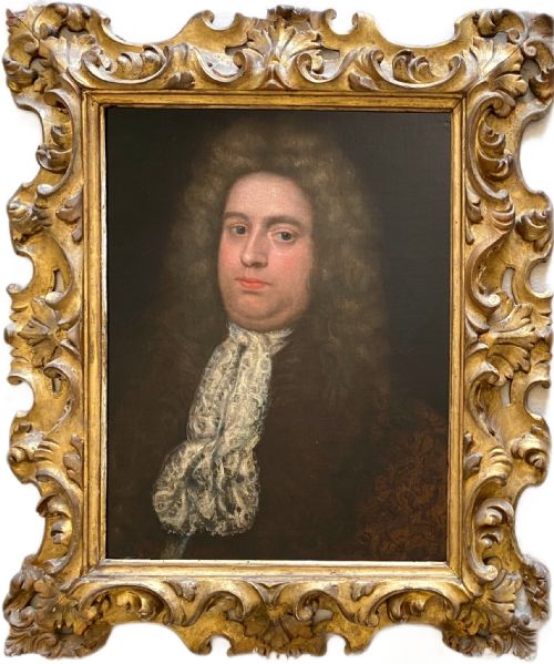 fig 1. 17th Century English Portrait: Admiral Nelson's great grandfather oil on canvas 