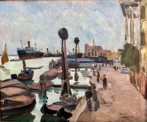 Masterpiece: Paul Lucien Maze the Sea Port at Dusk, Ca 1920, Collection of Ivor Churchill, Oil on Canvas