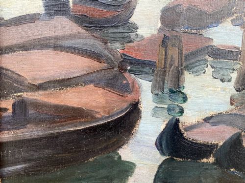 fig 4. Masterpiece: Paul Lucien Maze the sea port at dusk, ca 1920, collection of Ivor Churchill, oil on canvas