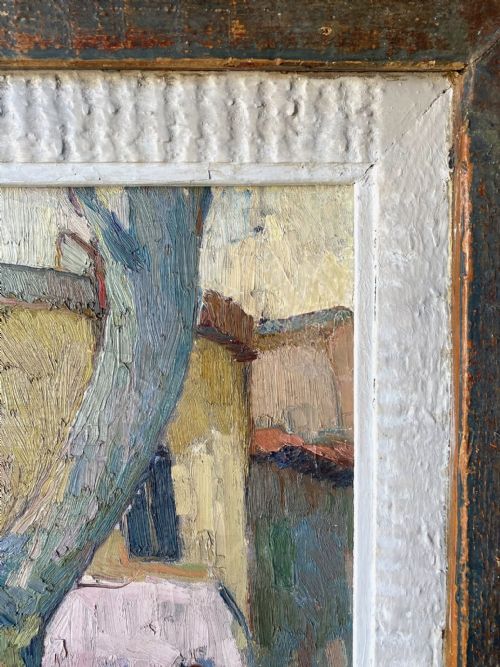 fig 4. Children of Matisse: fauve village scene, Ceret, ca 1930, French woman artist Ferrandier oil on canvas