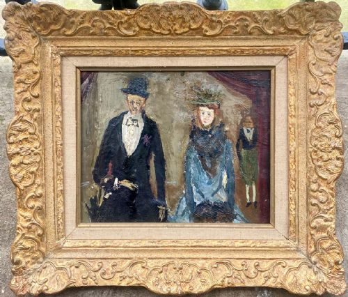 fig 2. After the ball, ca 1950 by French Expressionist...Greta Garbo Owned A Works By The Artist! Oil on canvas
