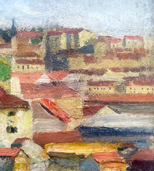 fig 3. Masterpiece: Fauve animated harbour scene, ca 1910, the South of France, Georges Dusfrenoy French oil on canvas