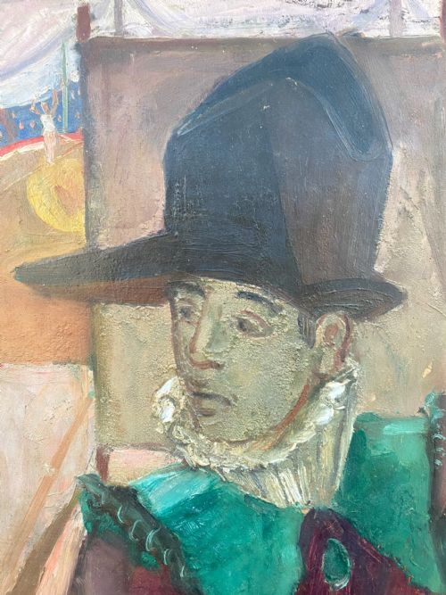 fig 2. The Harlequin, 1918: poignant avant grande oil on board