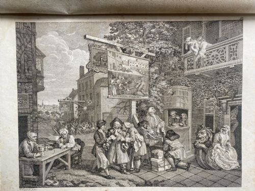 fig 3. Hogarth’s ‘Election Series’ & Famous Radical Portraits, political satire: rare suite of 6 Riepenhausen c.1794 copperplate engravings