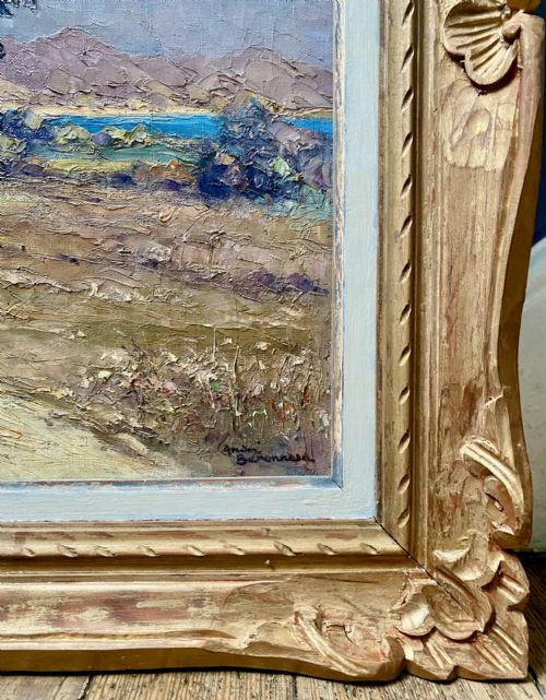 fig 2. Old Farmhouse by the Sea, Provence: Pampelonne Near St. Tropez Large French Cote d'Azur
Mediterranean Landscape oil on canvas