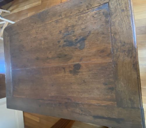 18TH CENTURY FRENCH PROVINCIAL OAK SACRISTY CABINET LOW BUFFET FOR KITCHEN HALLWAY OR LIVING DINING ROOM - ADDITIONAL PHOTO 5