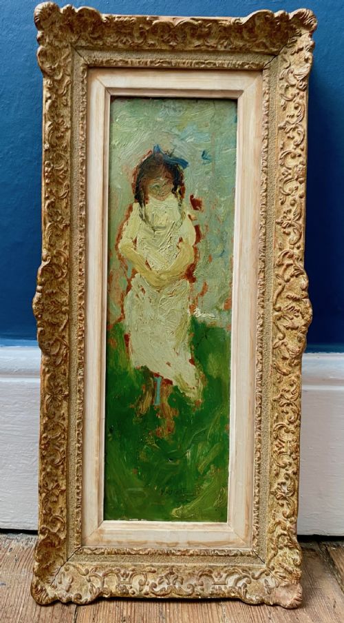 fig 2. The barefoot girl, ca 1948, Gabriel Dauchot oil on canvas, early galerie Cardo provenance