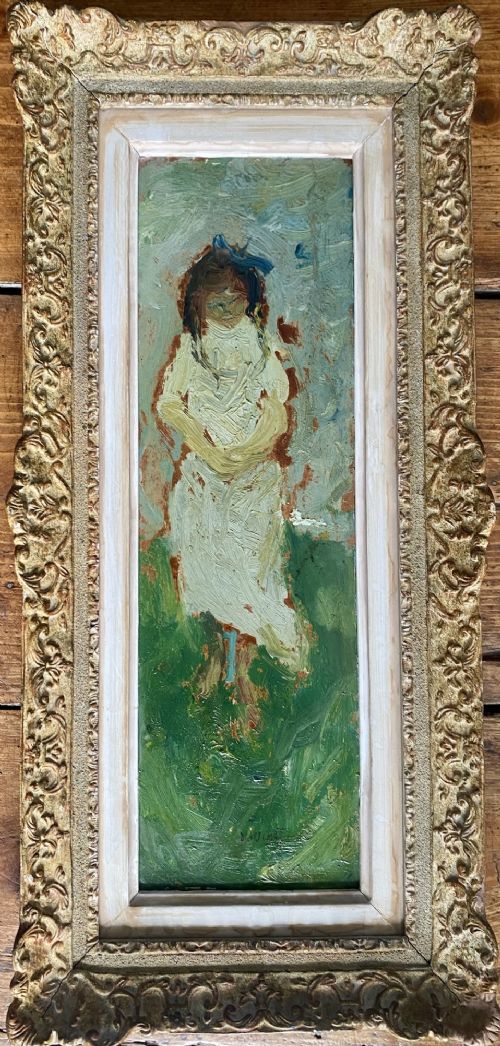 fig 4. The barefoot girl, ca 1948, Gabriel Dauchot oil on canvas, early galerie Cardo provenance