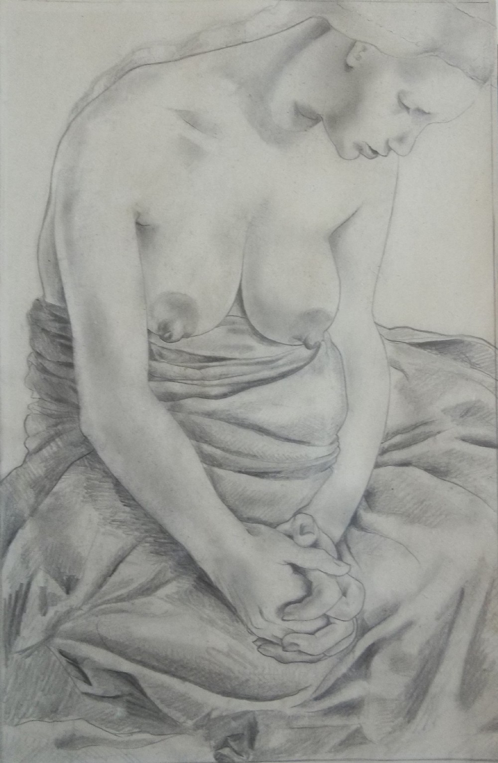 Magnificient antique female nude drawing art deco period 1930 by Mariette Lydis - for Dialogues of Courtisanes by Lucian of Samosata 