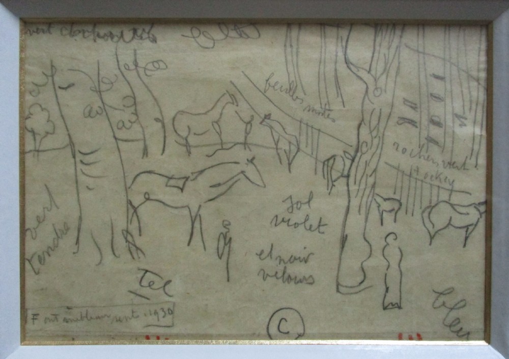 Ascot races by Raoul Dufy (1877-1953)  two original, authenticated drawings, horses and riders View II