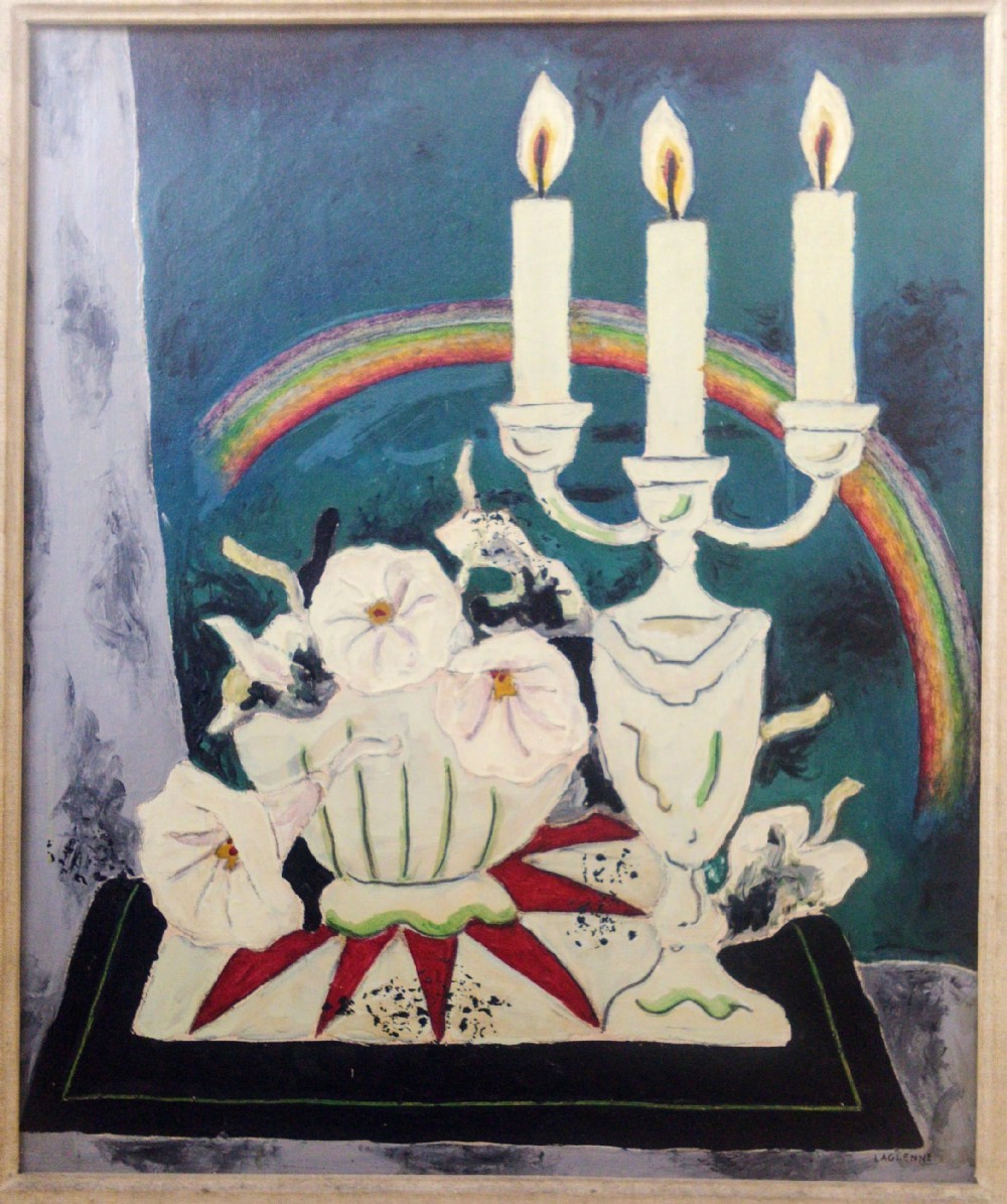 Still Life with a Rainbow, 1930s early Modernist Jean Francois Laglenne 1899-1962
