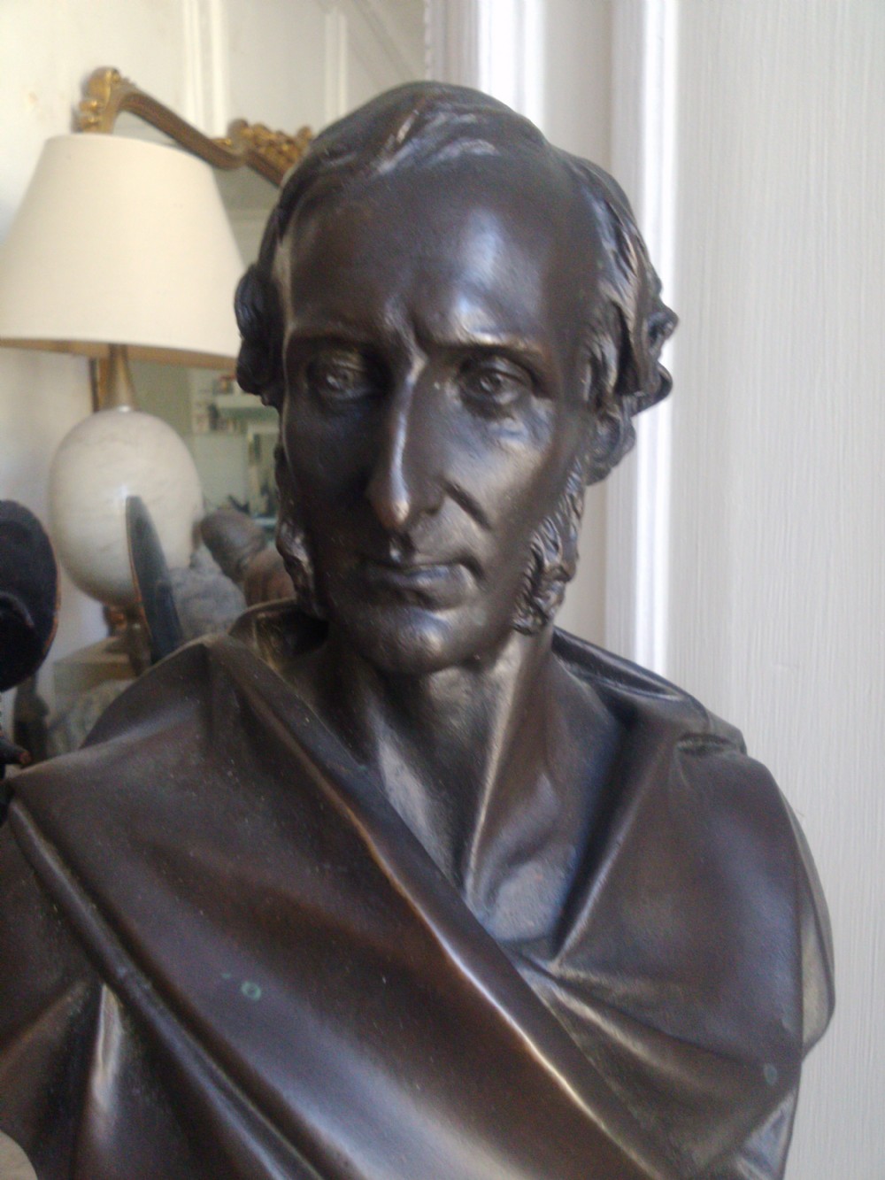 Victorian  bronze portrait bust of Lord John Elphinstone GCB GCH (Scottish 1807-1860) by Matthew Noble View X