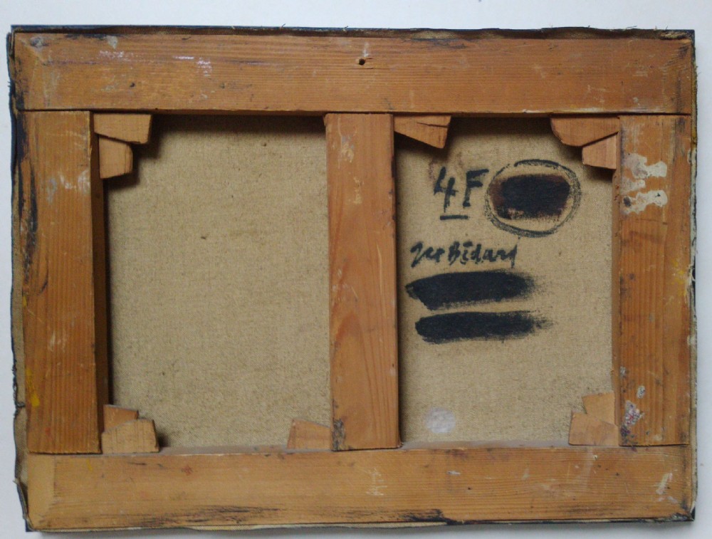Antique French abstract modernist, 1959, abstracted birds in flight View IV
