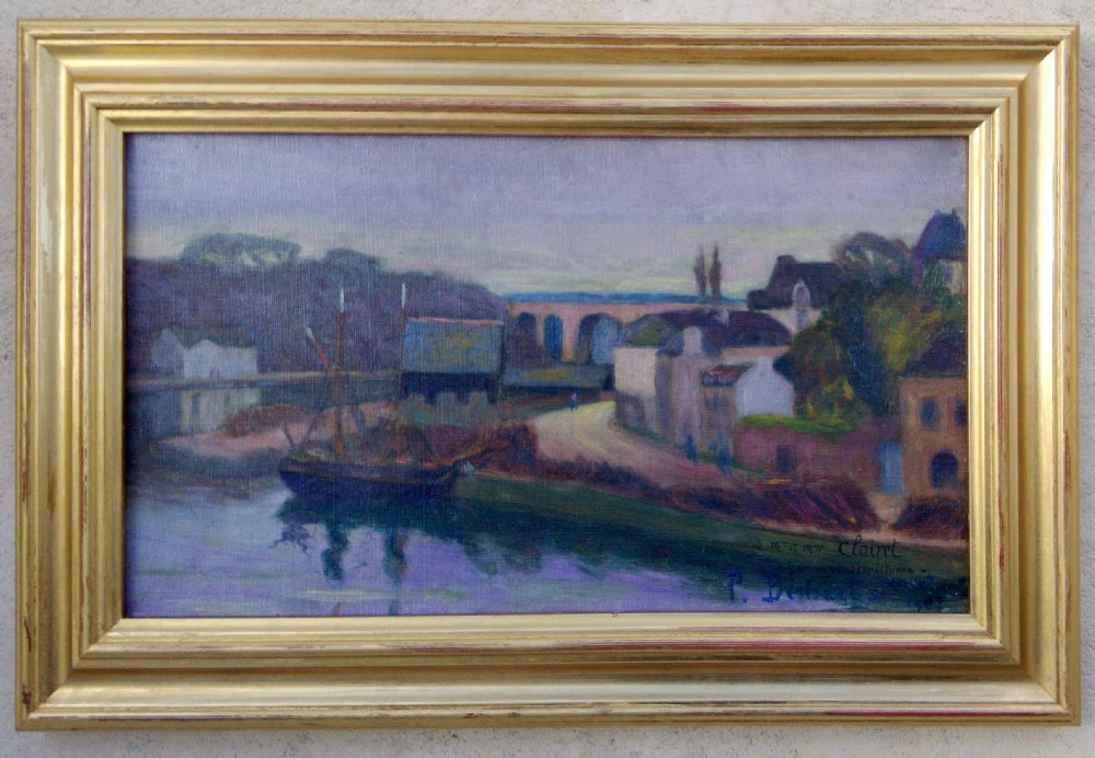 Life on the River, 1907, a small Fauvist colourist masterpiece by French Pierre Bertrand oil on canvas View II