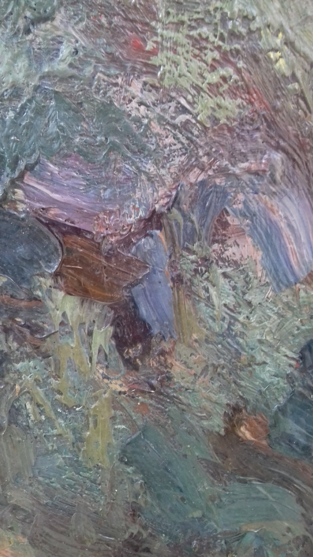The old farmhouse antique French early 20th Century oil with Van Gogh like impasto by Georges Bouche (1874-1941) View IV