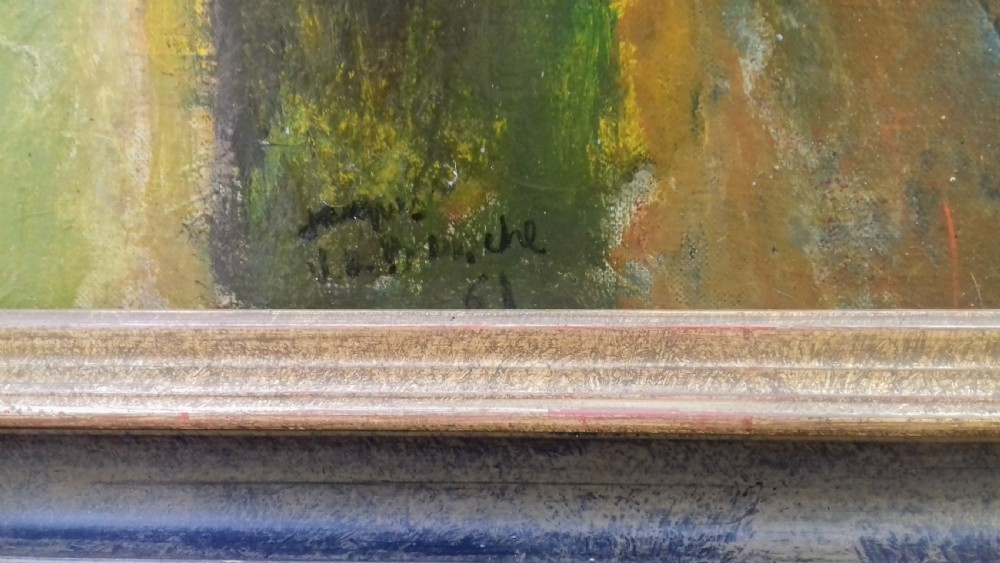 The bookshelf, 1961 Modernist, exquisite provenance French expressionist oil on canvas View IV