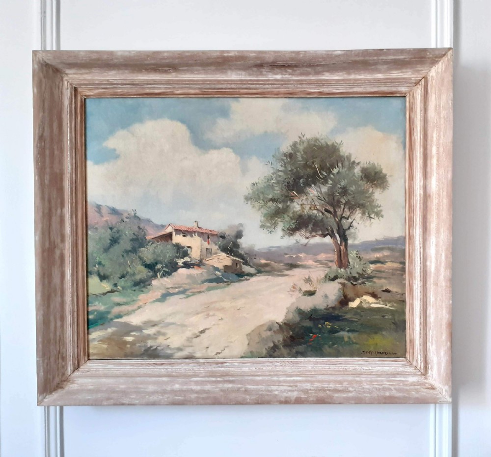 Olive tree, hillside farm, Provence, the French Riviera hinterlands near Nice, the South of France oil on canvas View II