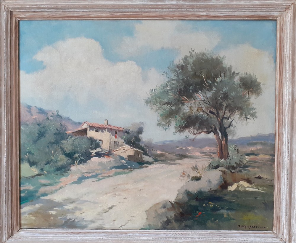 Olive tree, hillside farm, Provence, the French Riviera hinterlands near Nice, the South of France oil on canvas View IV