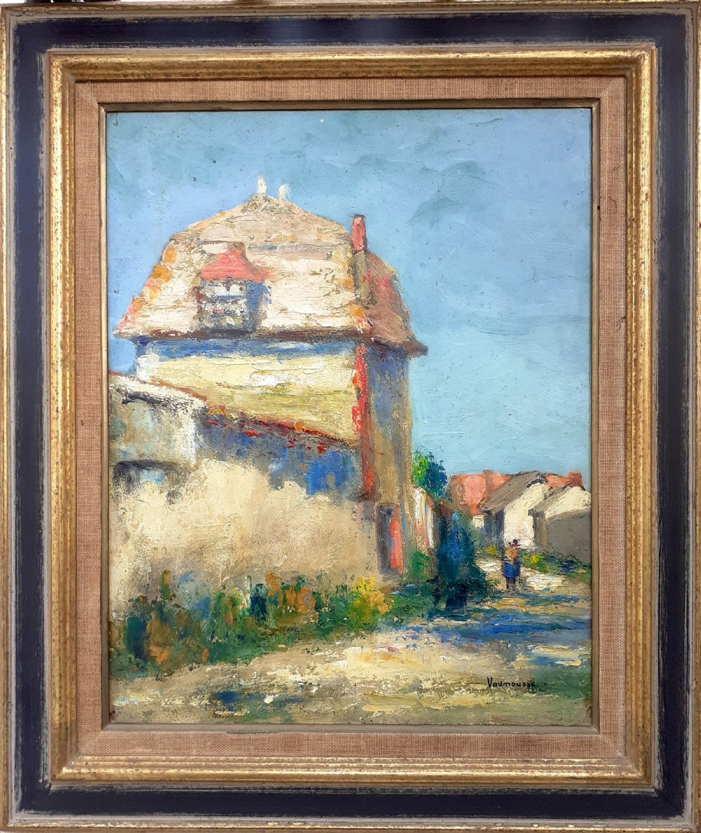 The dovecote, colourist Maurice Vaumousse  (1878-1961) Normandy village scene French antique impressionist oil on board