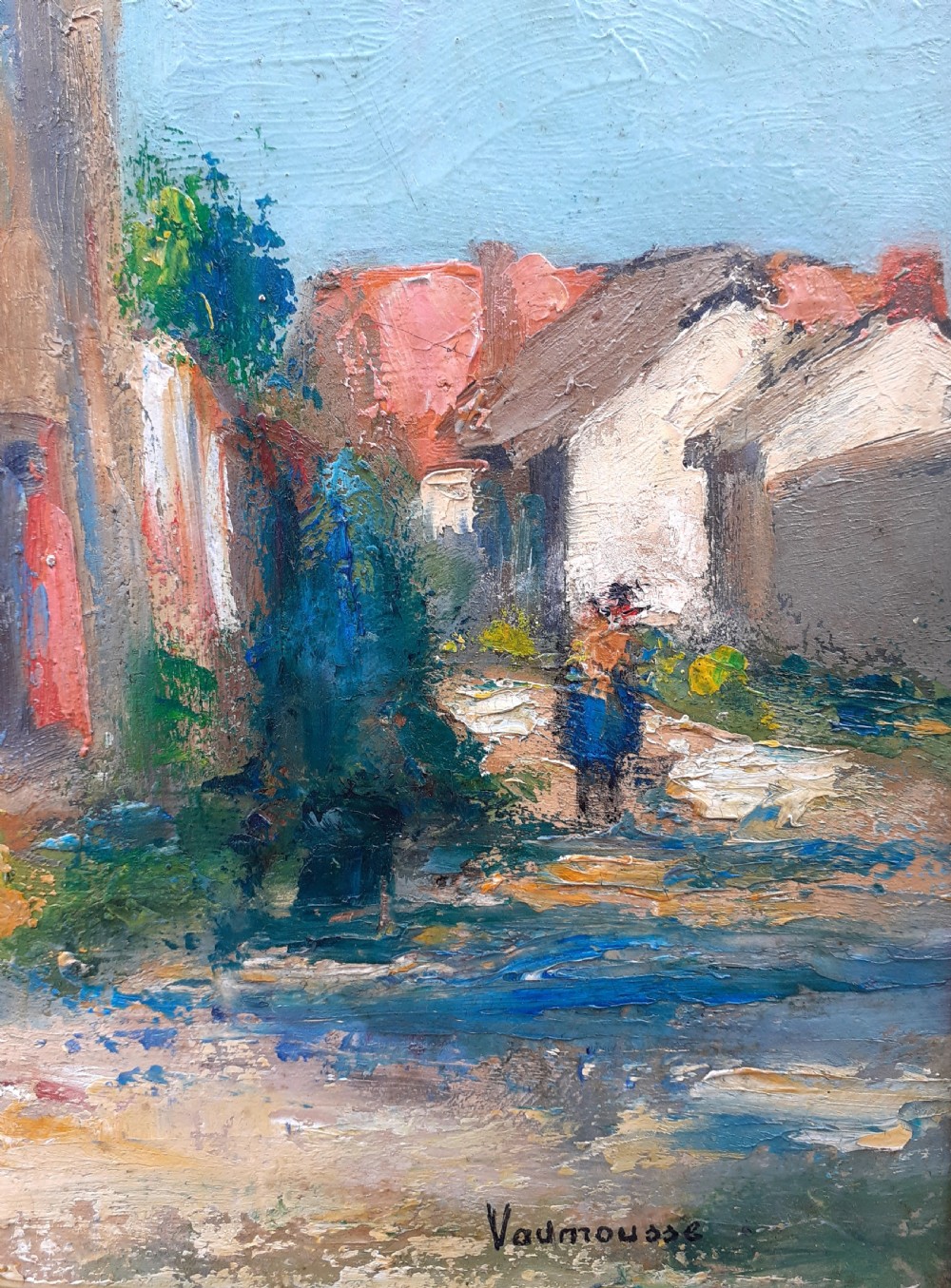 The dovecote, colourist Maurice Vaumousse  (1878-1961) Normandy village scene French antique impressionist oil on board View II