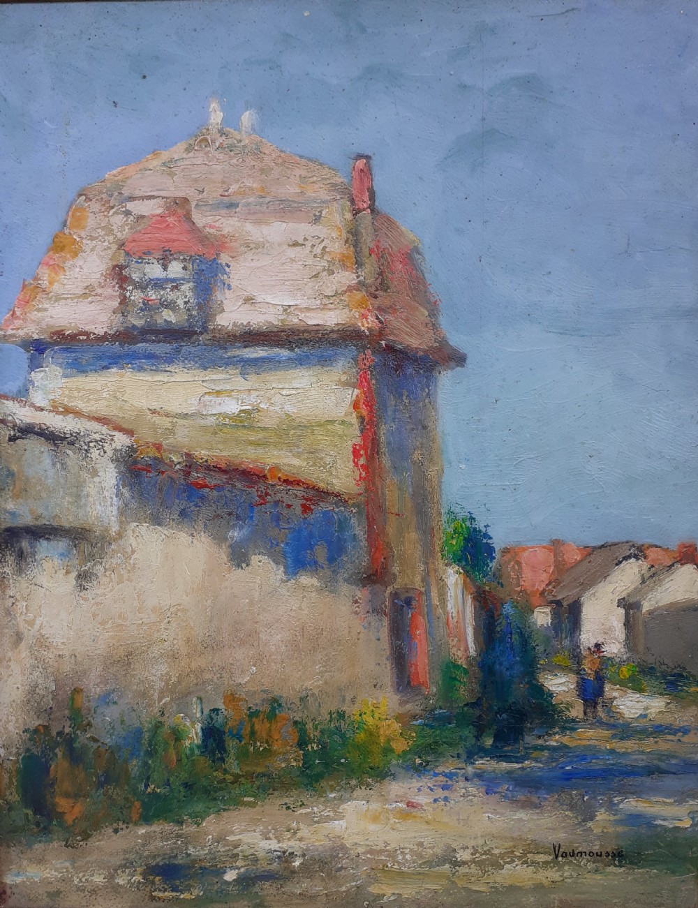 The dovecote, colourist Maurice Vaumousse  (1878-1961) Normandy village scene French antique impressionist oil on board View V