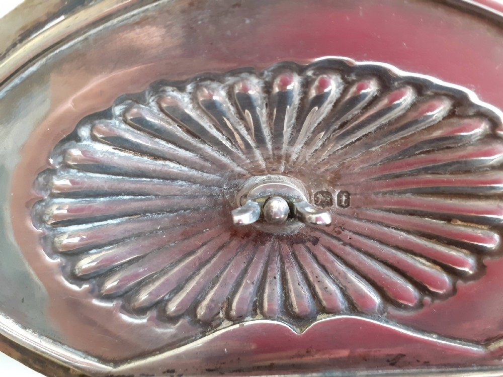 Antique Victorian sterling silver tea caddy, by Joseph Angell II the Younger, 1866 View VI