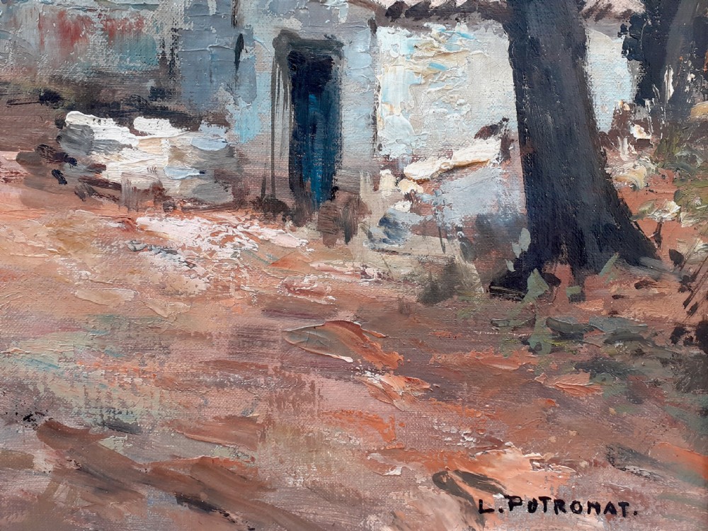 Provence, farmhouse among olive trees French Riviera mediterranean landscape oil on canvas, the South of France View II